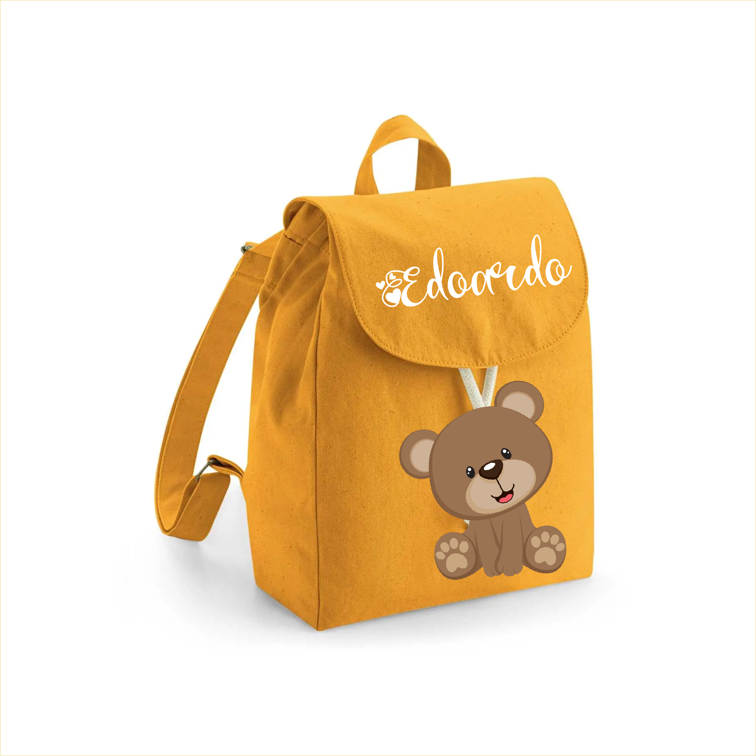 Mini Zaino in cotone organico Orsetto - Be Brave Boutique