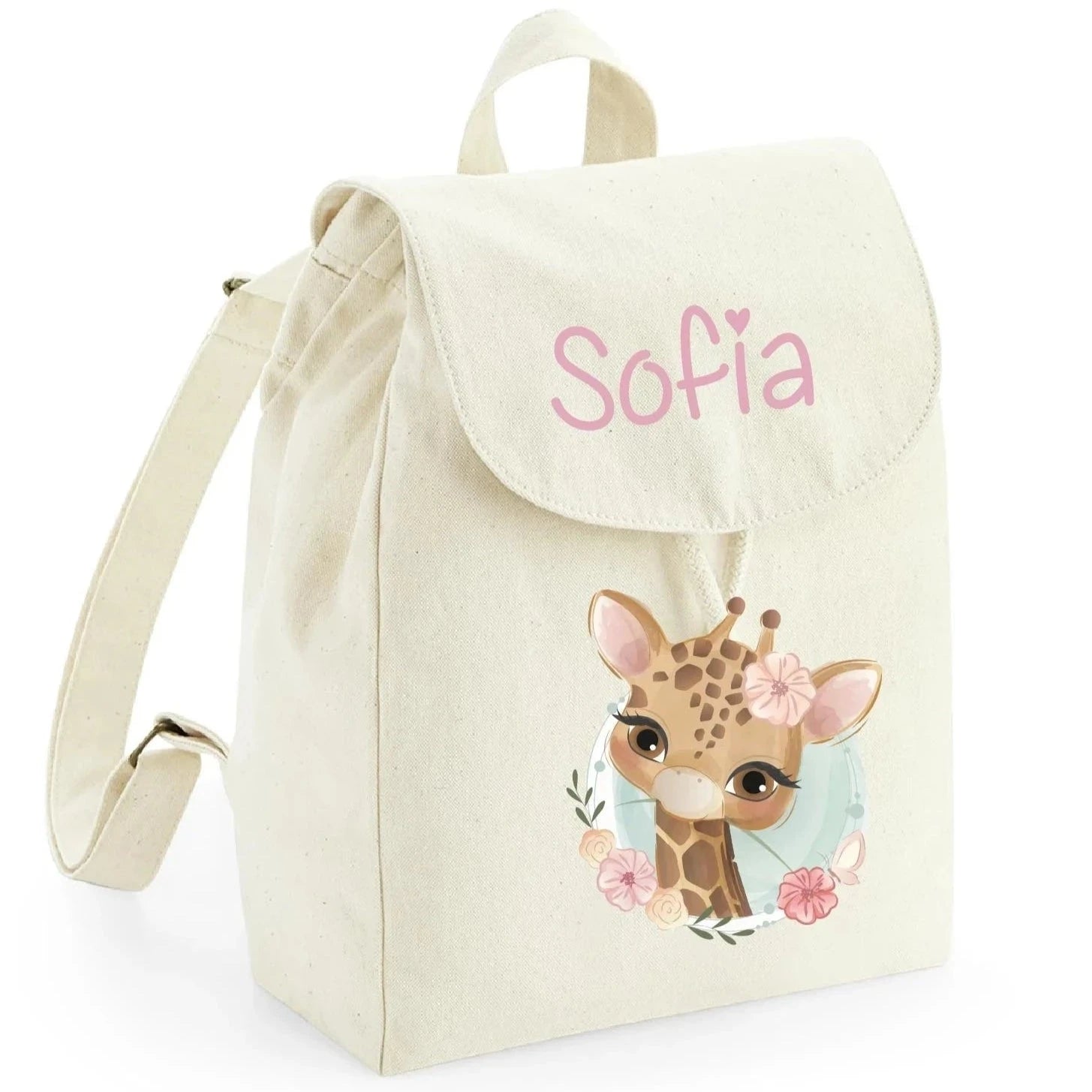 Mini Zaino per bambini in cotone Giraffa - Be Brave Boutique