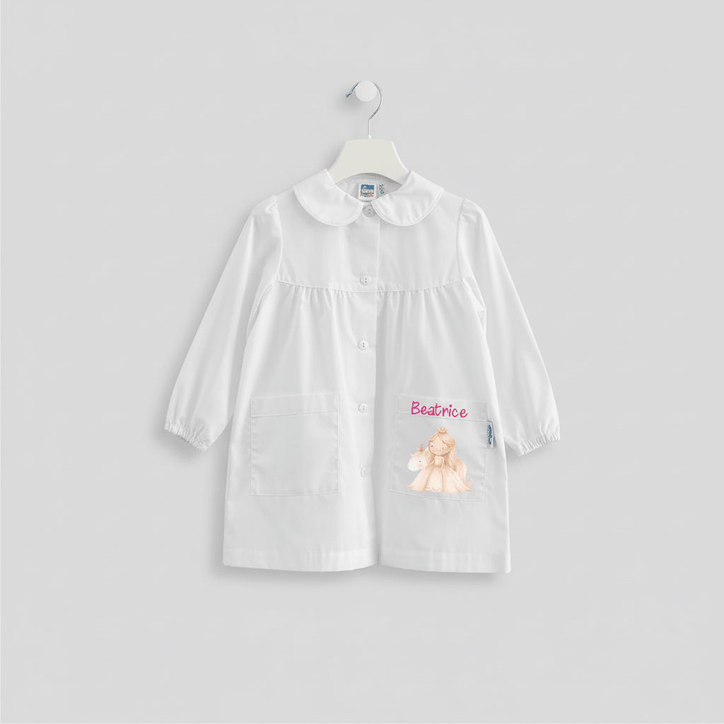 Grembiule Siggi Bimba Principessa Unicorno Personalizzabile con nome - Be Brave Boutique