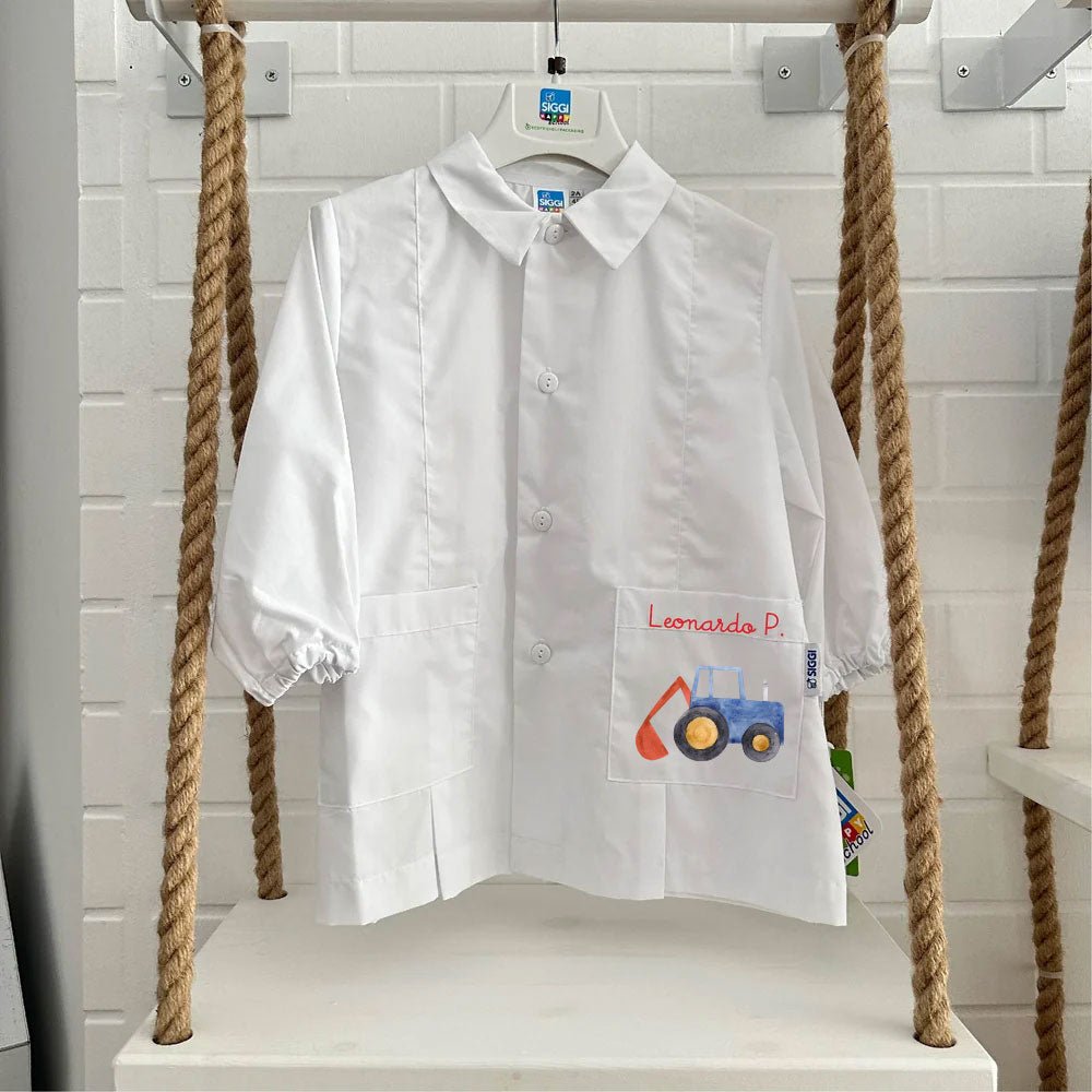 Grembiule Siggi Trattore Personalizzabile con nome - Be Brave Boutique