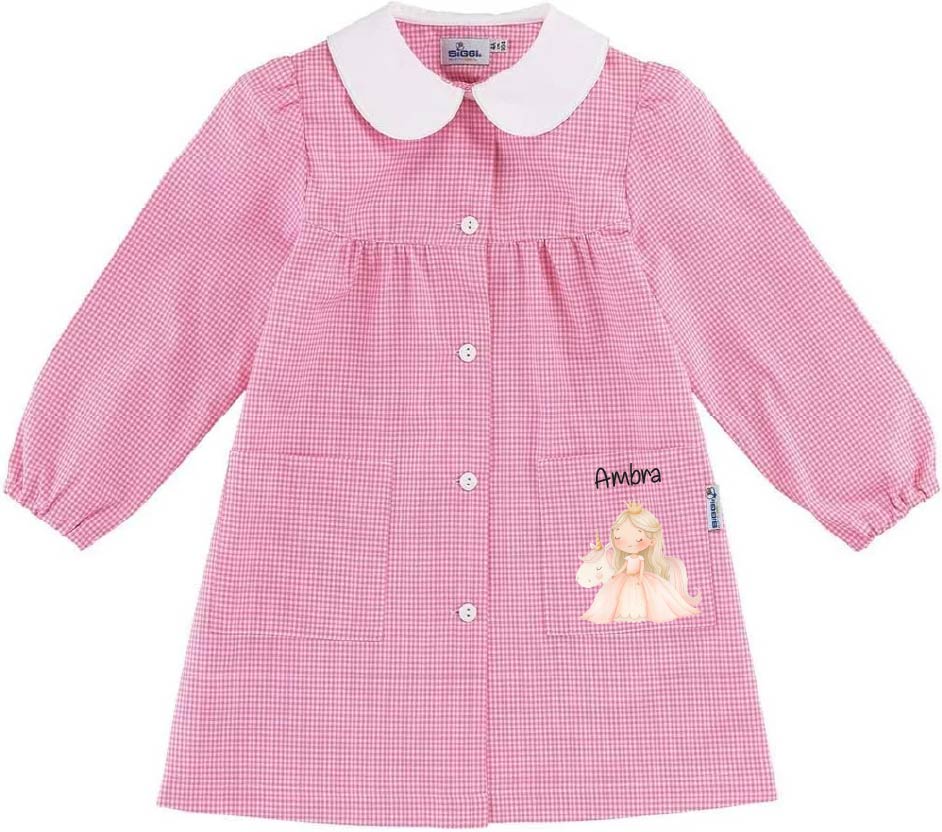 Grembiule Siggi Bimba Principessa Unicorno Personalizzabile con nome - Be Brave Boutique