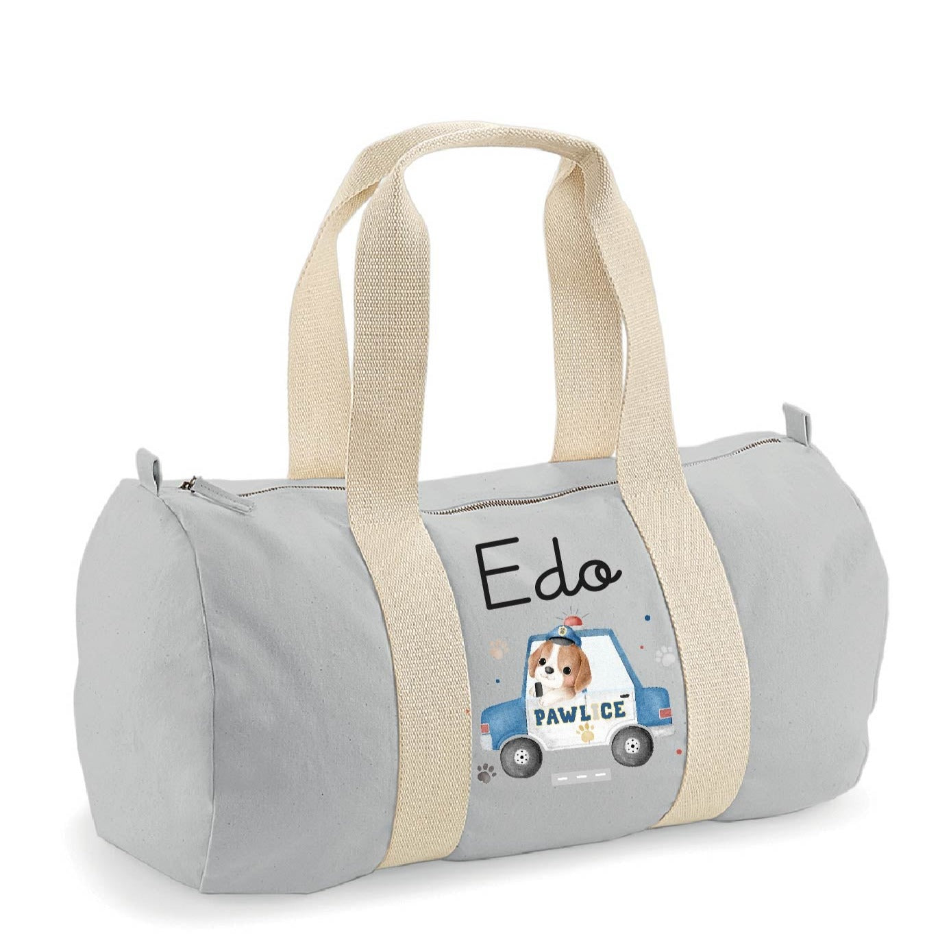 Borsone in cotone canvas personalizzato Cagnolino Pawlice - Be Brave Boutique