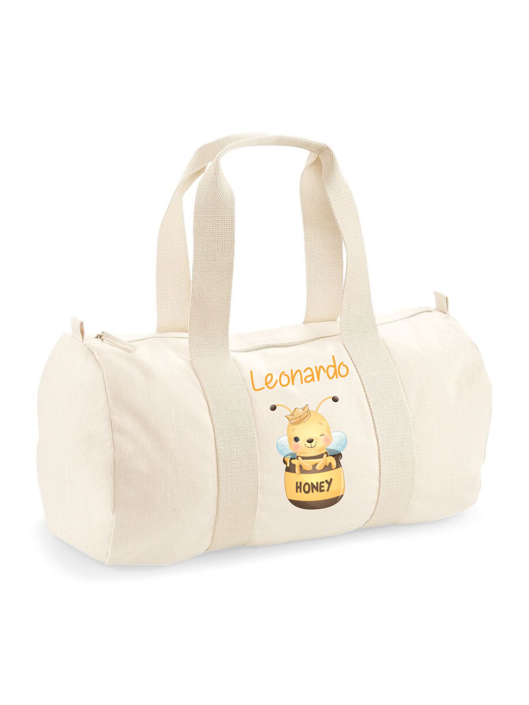 Borsone in cotone canvas personalizzato Ape Honey - Be Brave Boutique