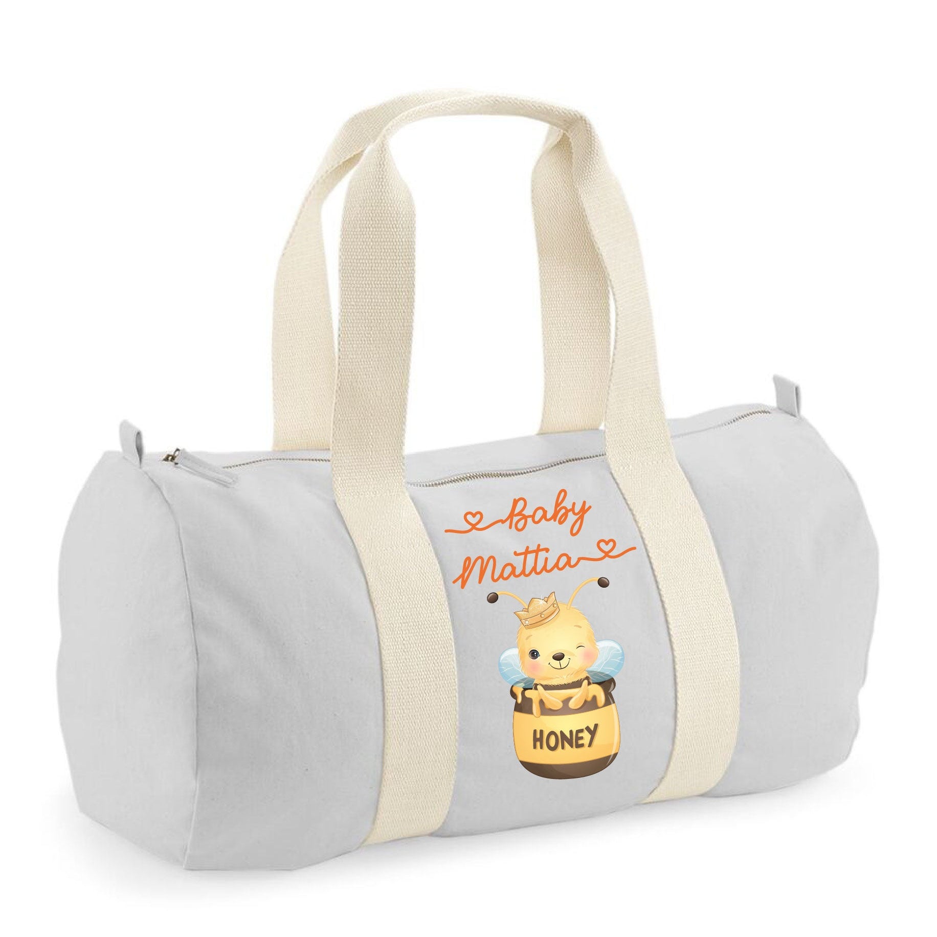 Borsone in cotone canvas personalizzato Ape Honey - Be Brave Boutique