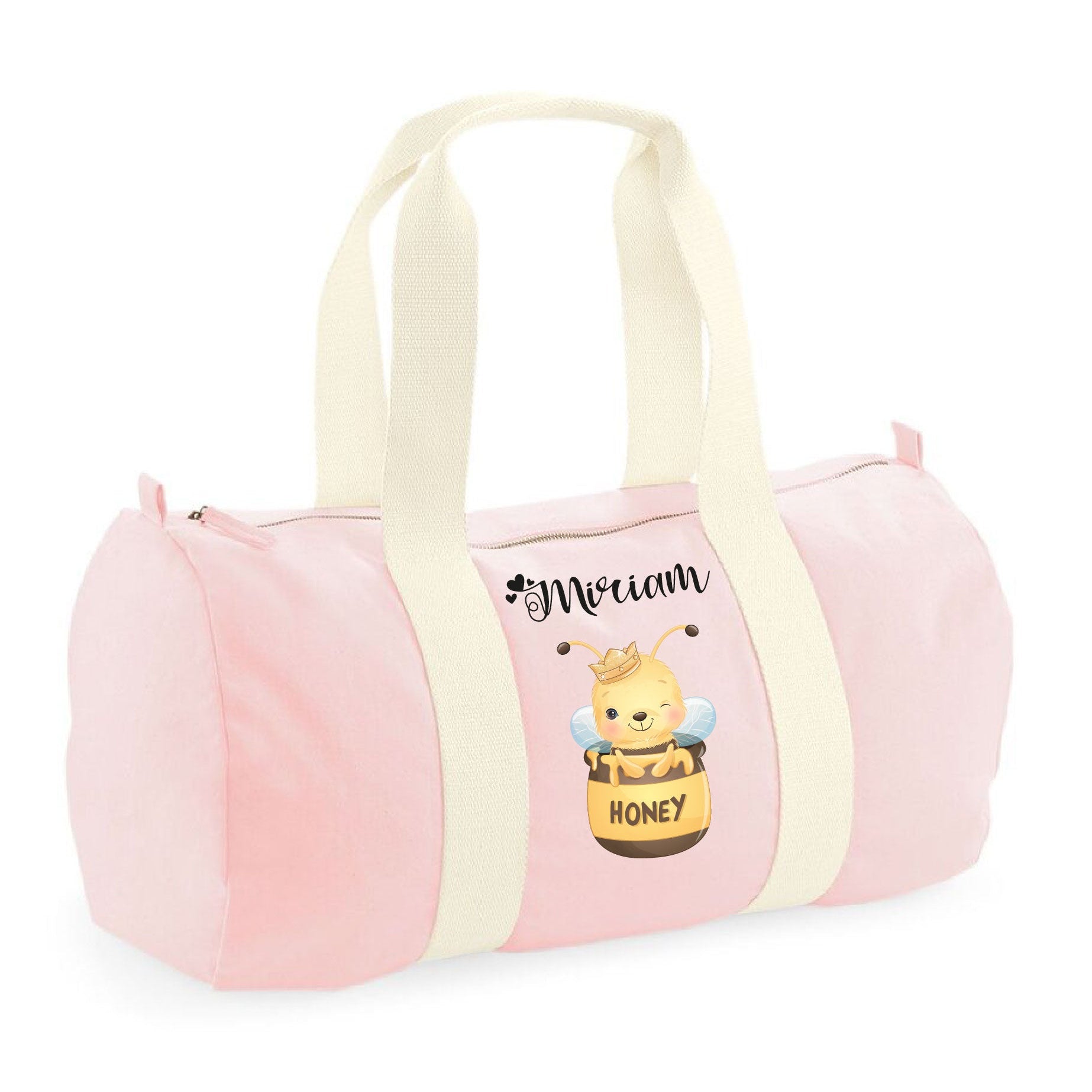 Borsone in cotone canvas personalizzato Ape Honey - Be Brave Boutique