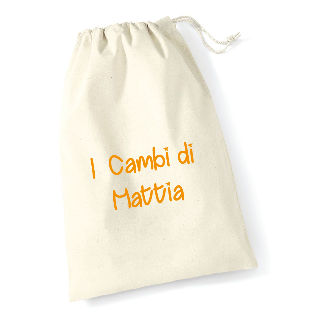 Sacca grande in cotone per cambi asilo - Be Brave Boutique