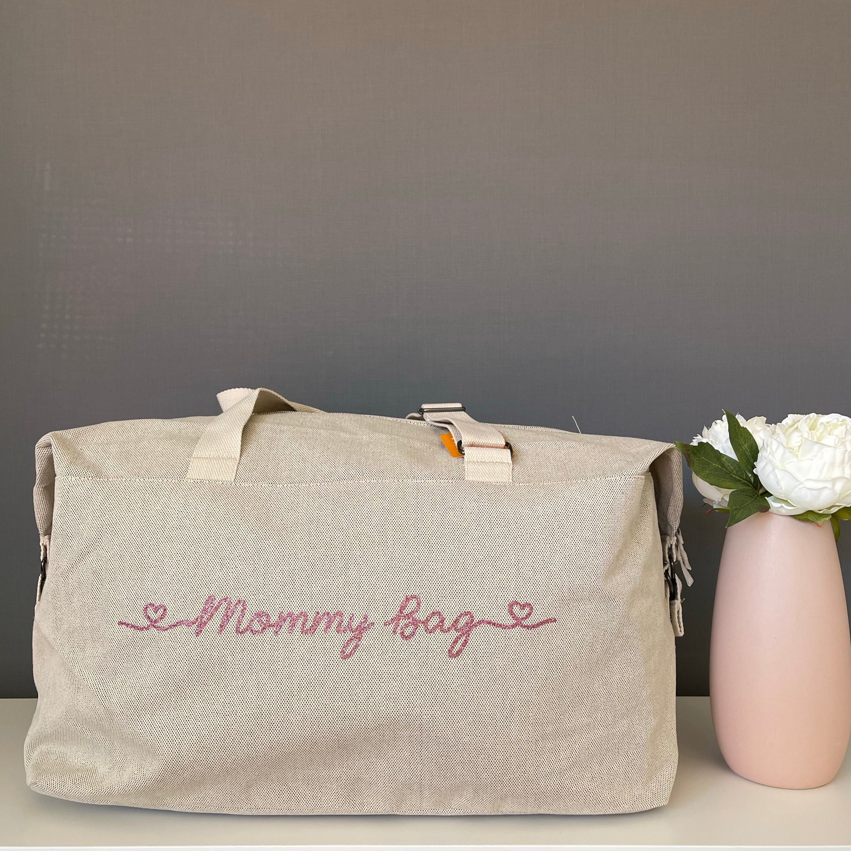 Borsone modello “Mommy” in polycotton grande e leggero stampa GLITTER - Be Brave Boutique