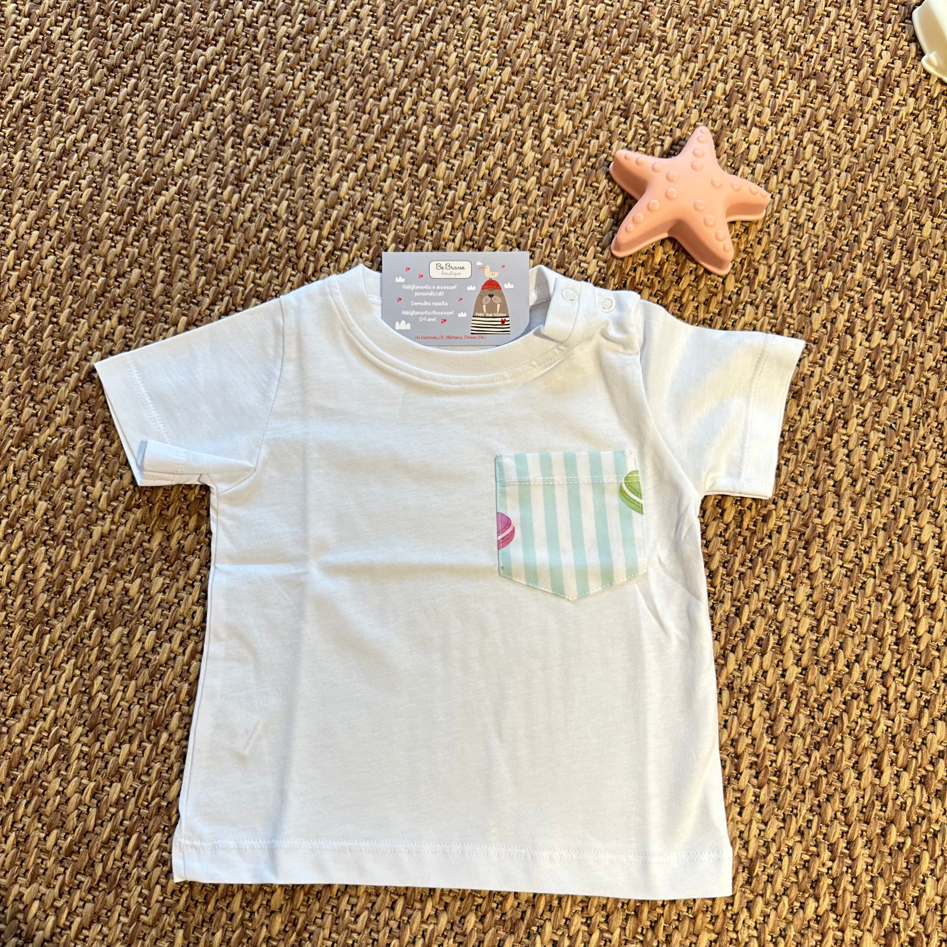 Tshirt cotone bimbo Macarons - Be Brave Boutique