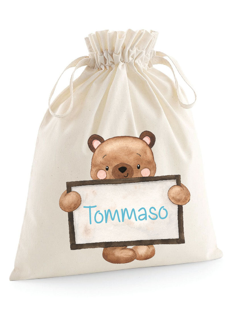 Sacchetti primi cambi/Organizer personalizzabili Orsetto Lavagna - Be Brave Boutique