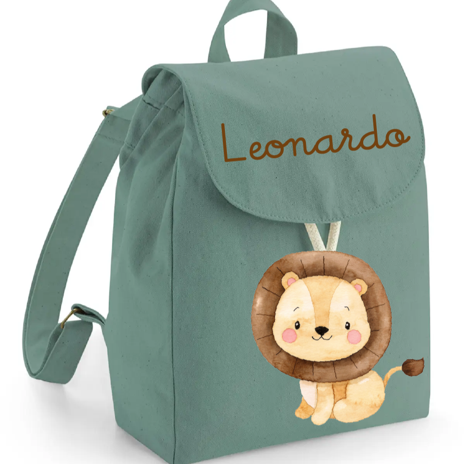 Mini Zaino in cotone Leone Cucciolo - Be Brave Boutique