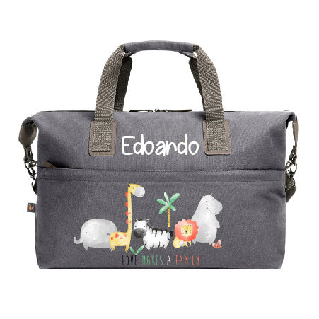 Borsone medio in cotone love make a family - Be Brave Boutique