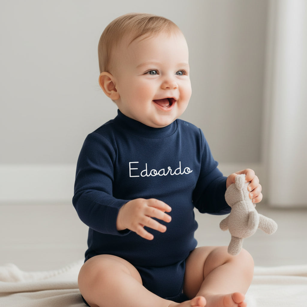 Body Per Bambini con collo alto Blu Navy - Be Brave Boutique