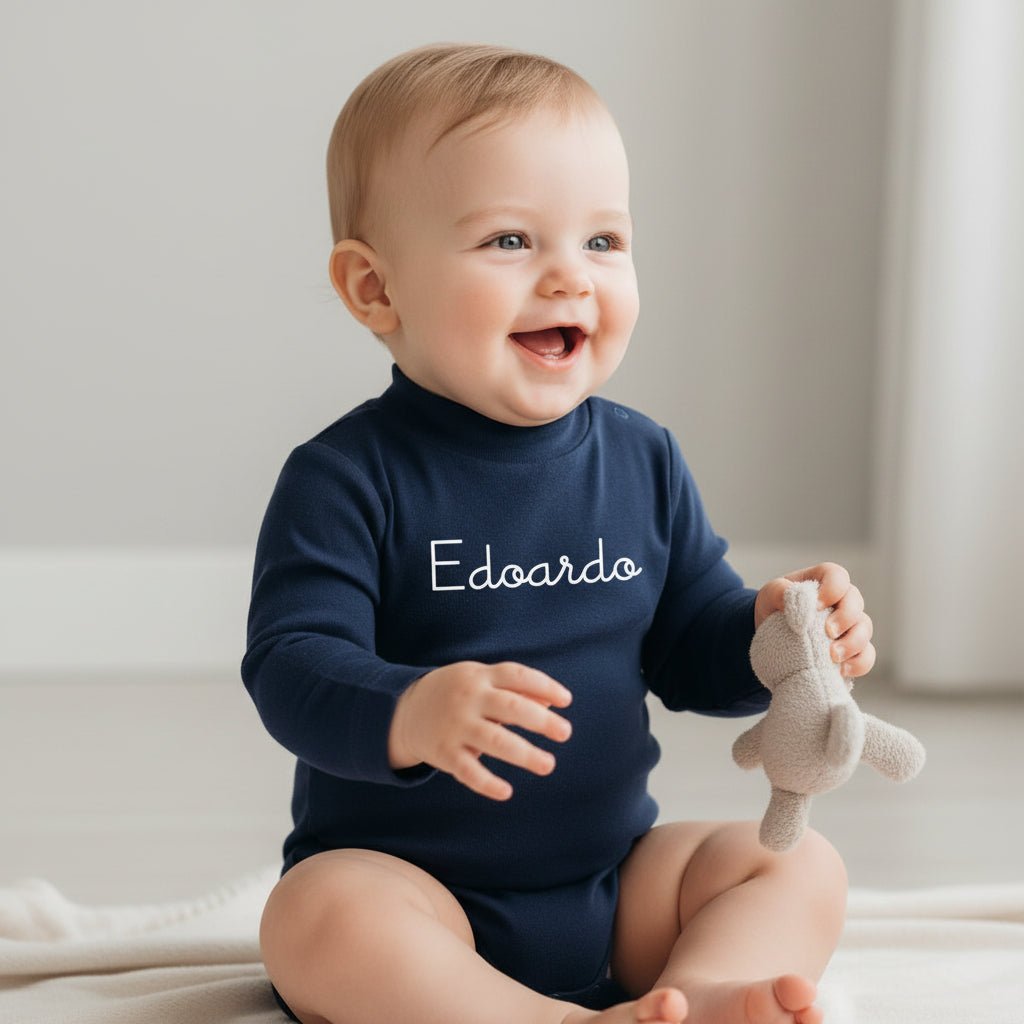 Body Per Bambini con collo alto Blu Navy - Be Brave Boutique