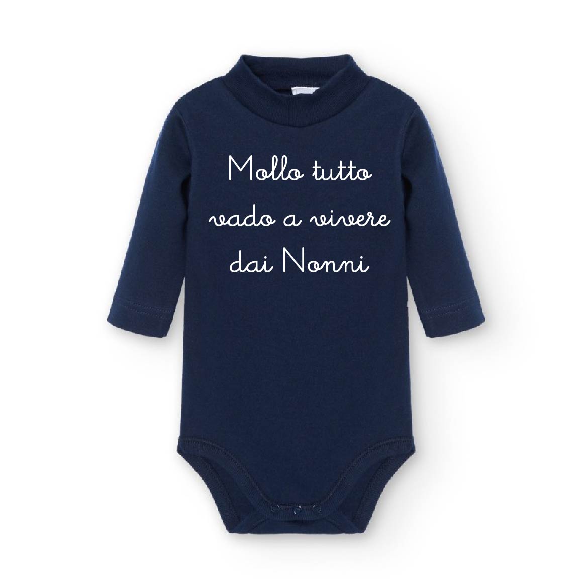 Body Per Bambini con collo alto Blu Navy - Be Brave Boutique