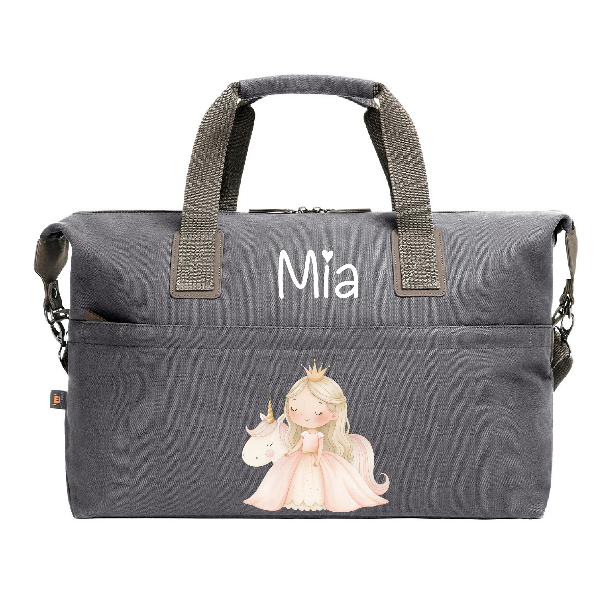 Borsone medio personalizzabile Principessa Unicorno - Be Brave Boutique