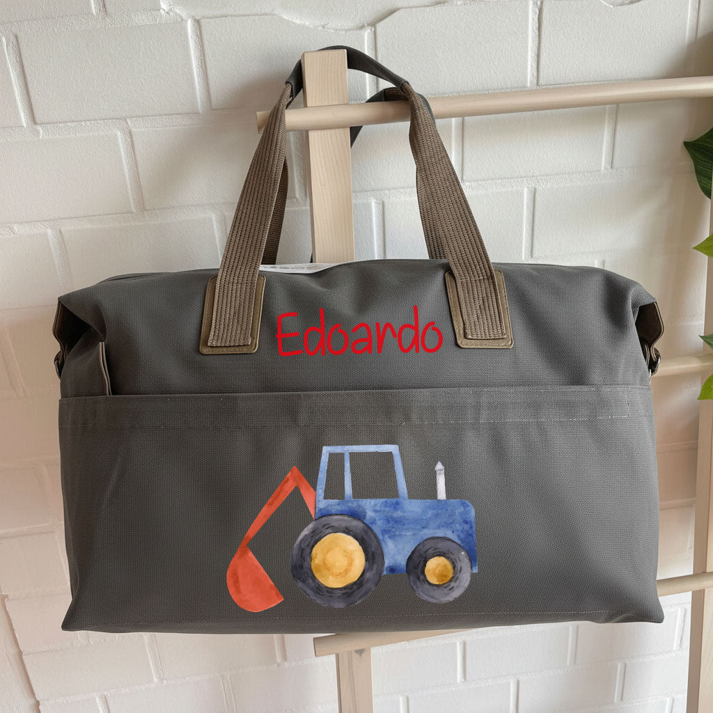 Borsone per bambini personalizzabile Ruspa/Trattore