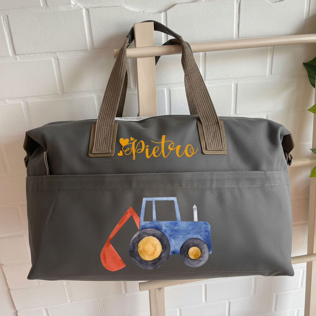 Borsone per bambini personalizzabile Ruspa/Trattore