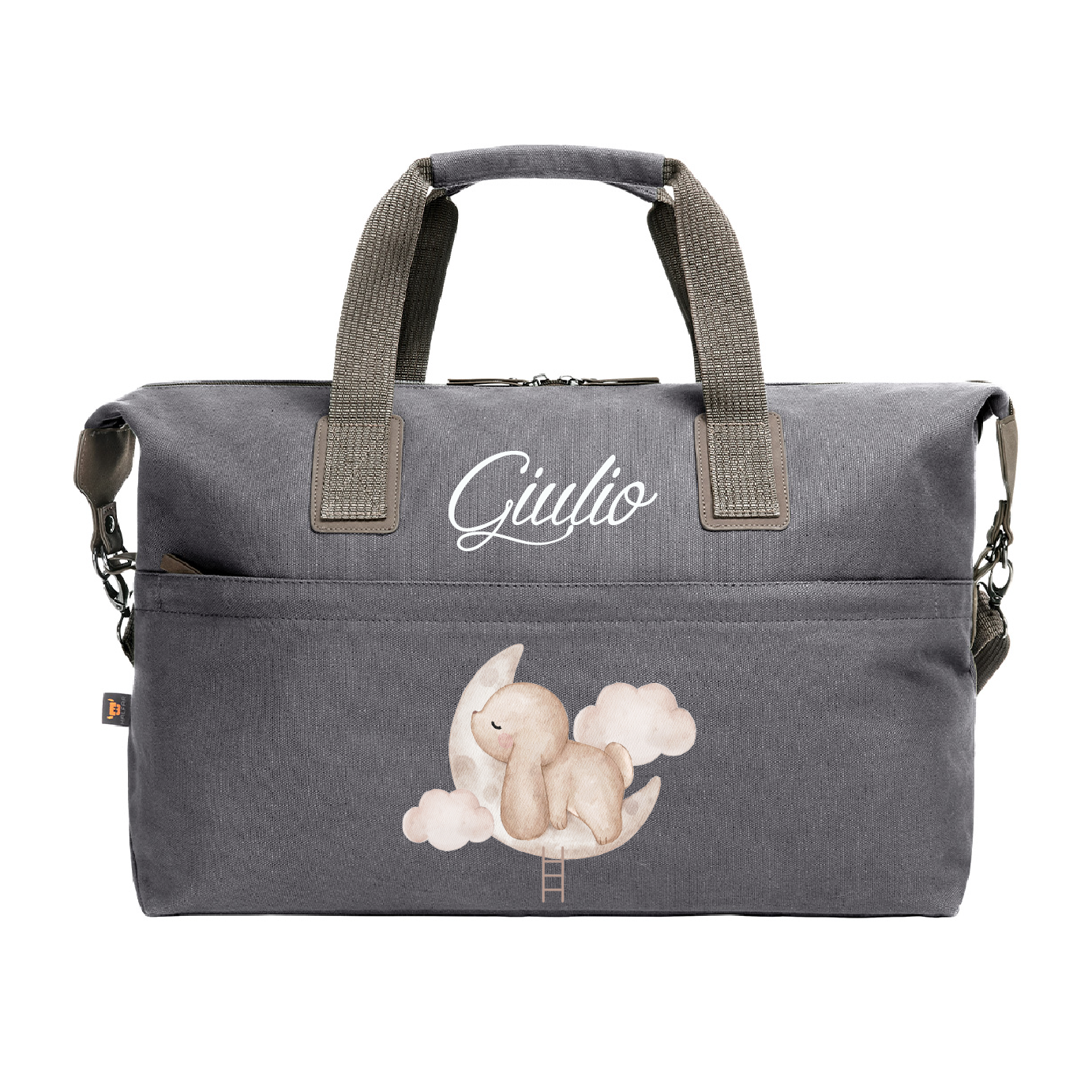 Borsone medio personalizzabile Coniglietto su nuvola - Be Brave Boutique