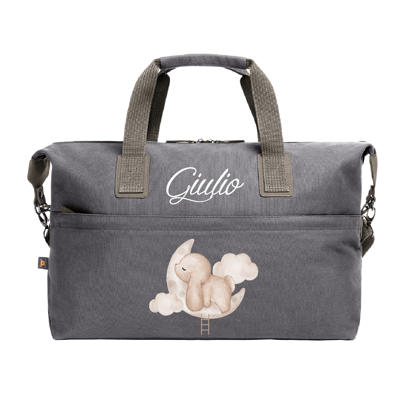 Borsone medio personalizzabile Coniglietto su nuvola - Be Brave Boutique