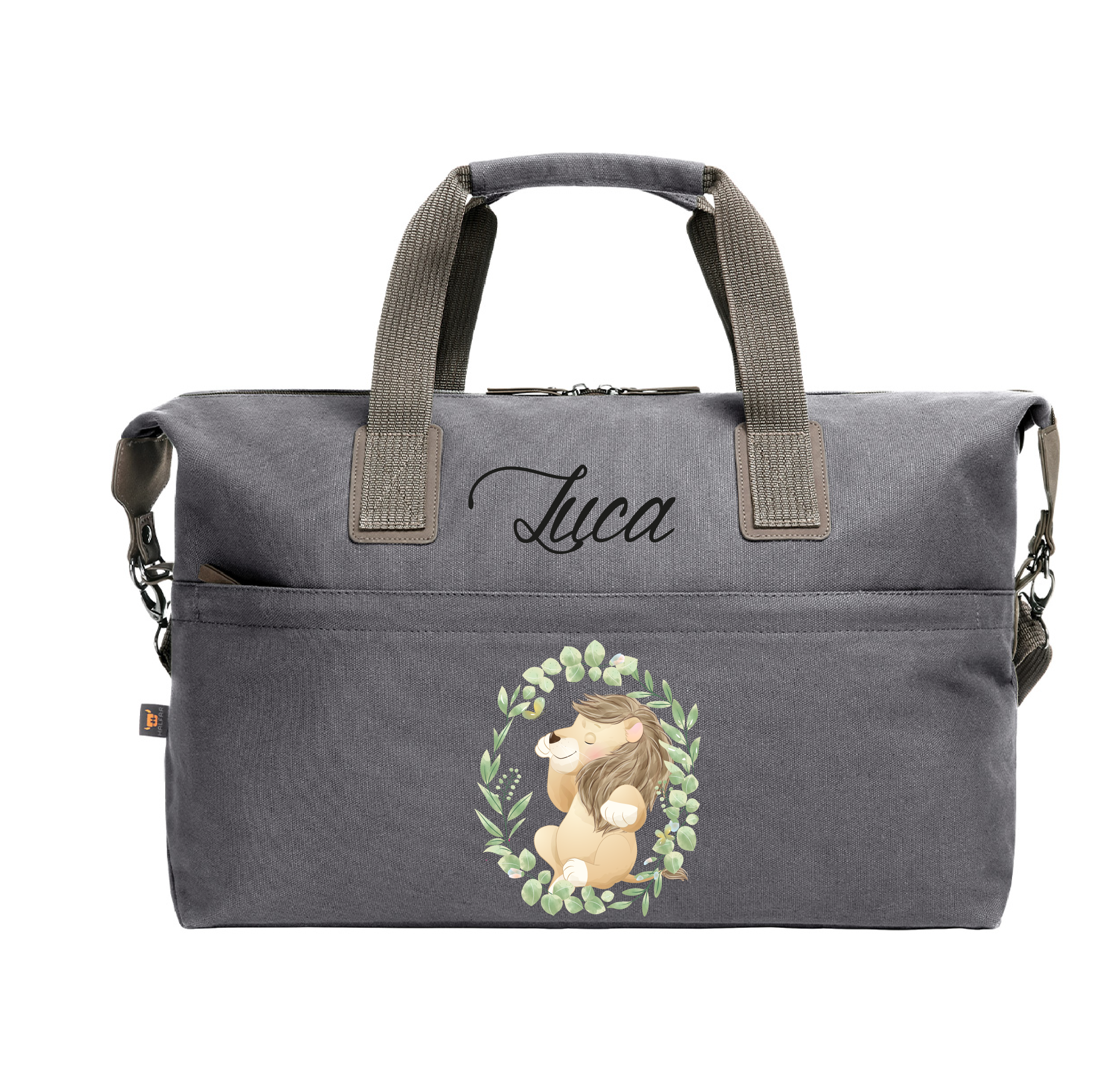 Borsone in cotone personalizzabile Leoncino in Cornice - Be Brave Boutique