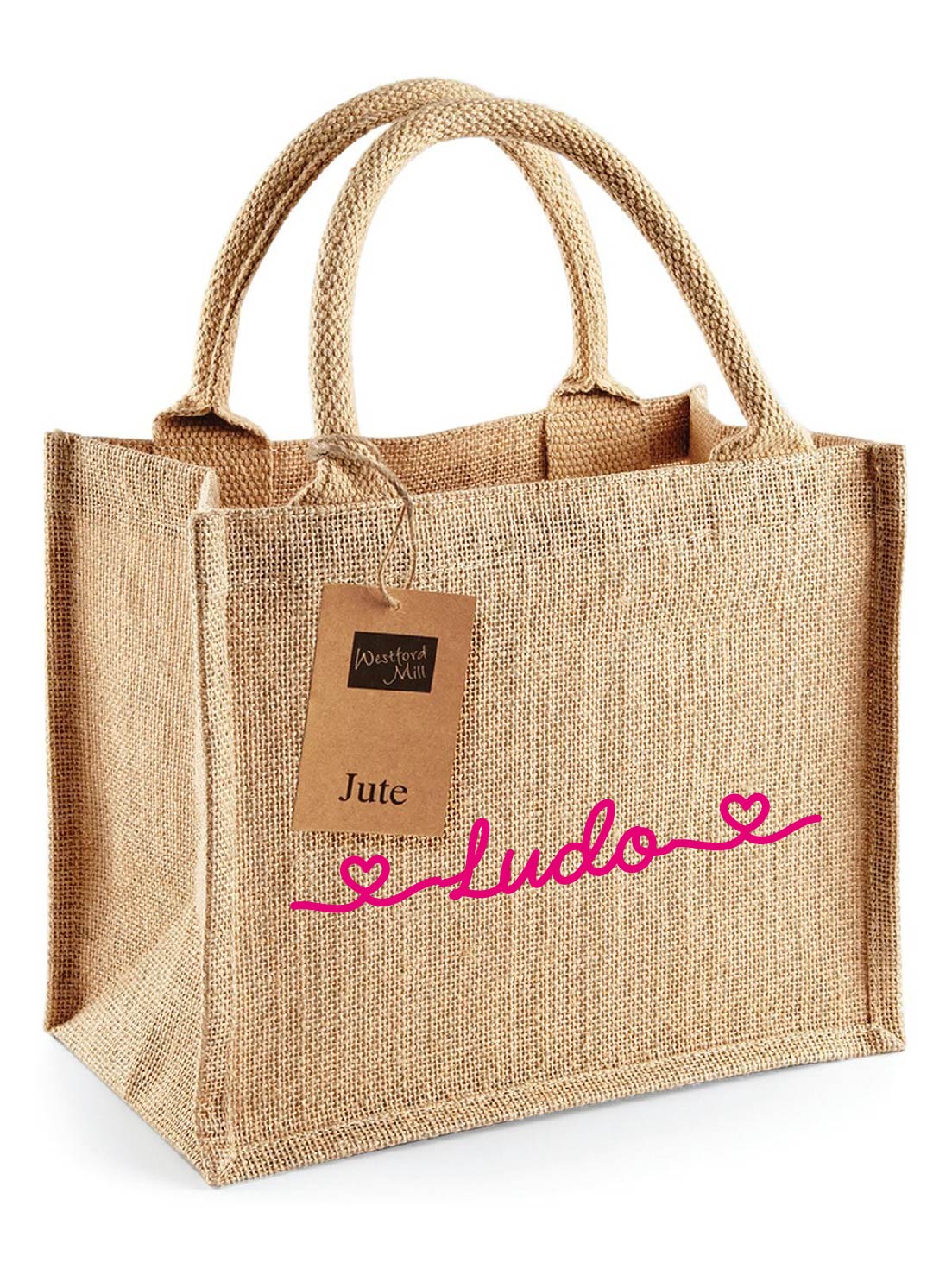 Mini Borsa in Juta Natural personalizzabile - Be Brave Boutique