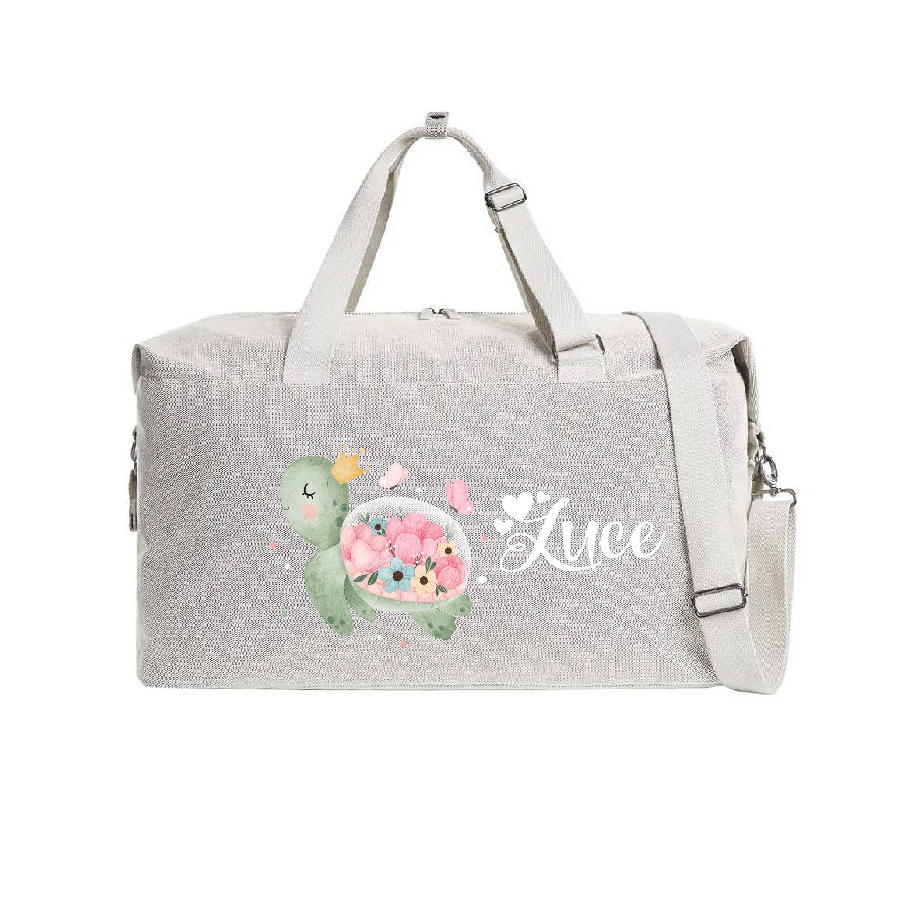 Borsone modello “Mommy” Beige Tartaruga Fiori - Be Brave Boutique