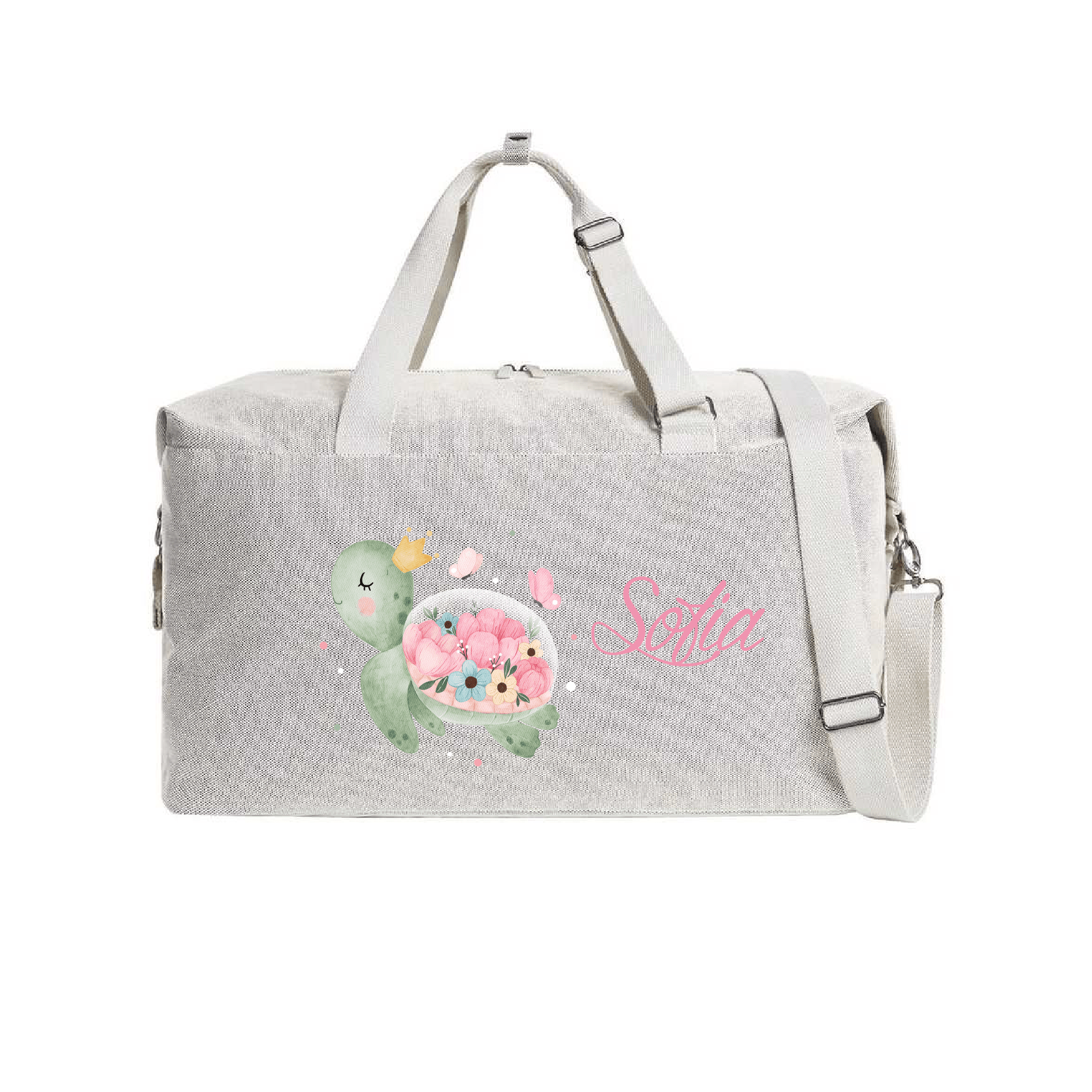 Borsone modello “Mommy” Beige Tartaruga Fiori - Be Brave Boutique