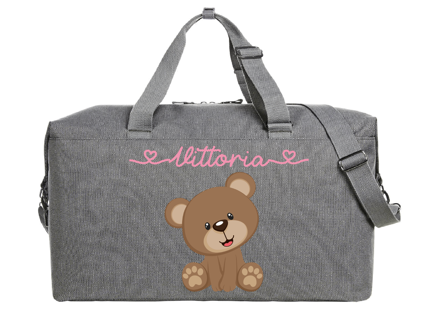 Borsone modello “Mommy” Grey Orsetto - Be Brave Boutique