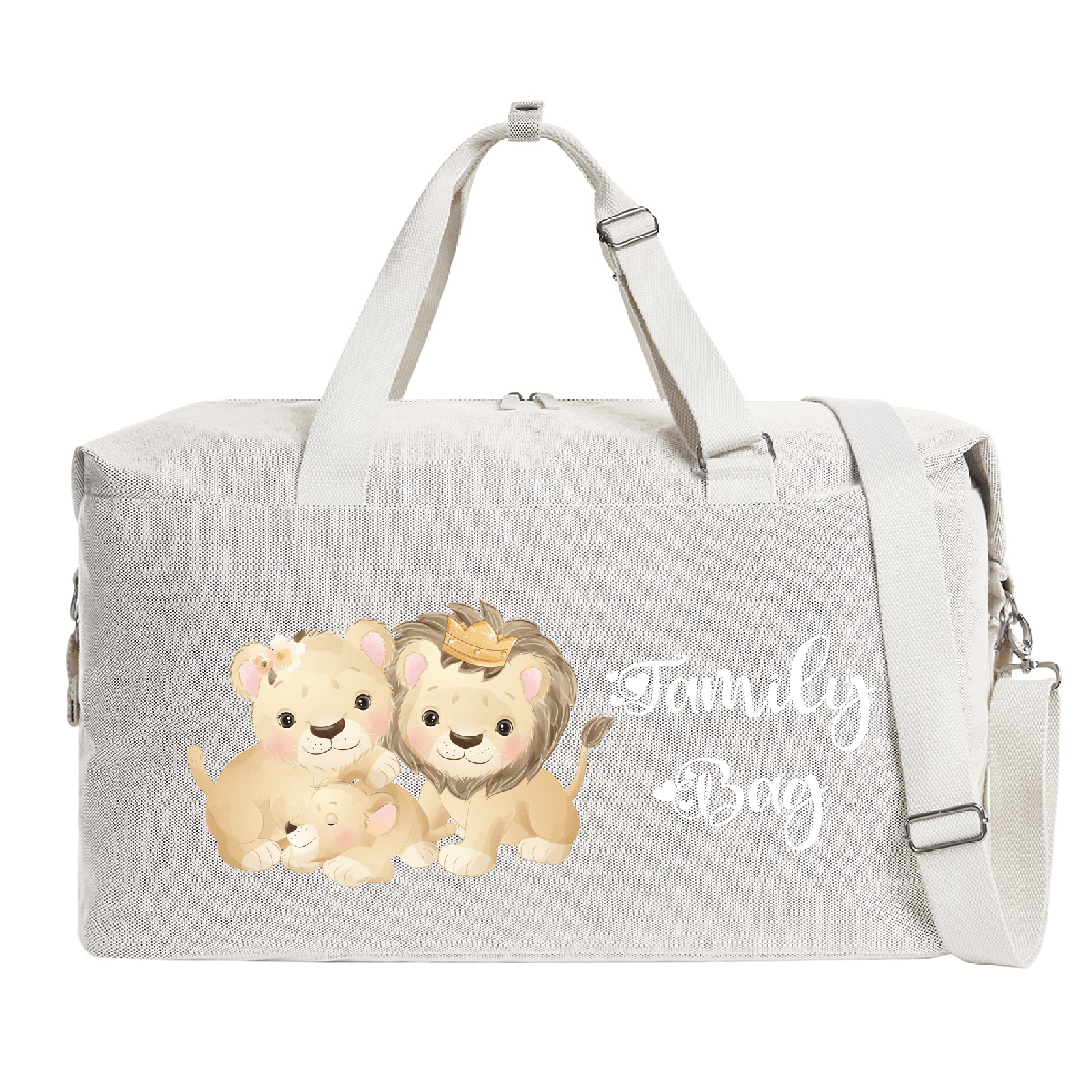 Borsone modello “Mommy” Beige Famiglia Leoni - Be Brave Boutique