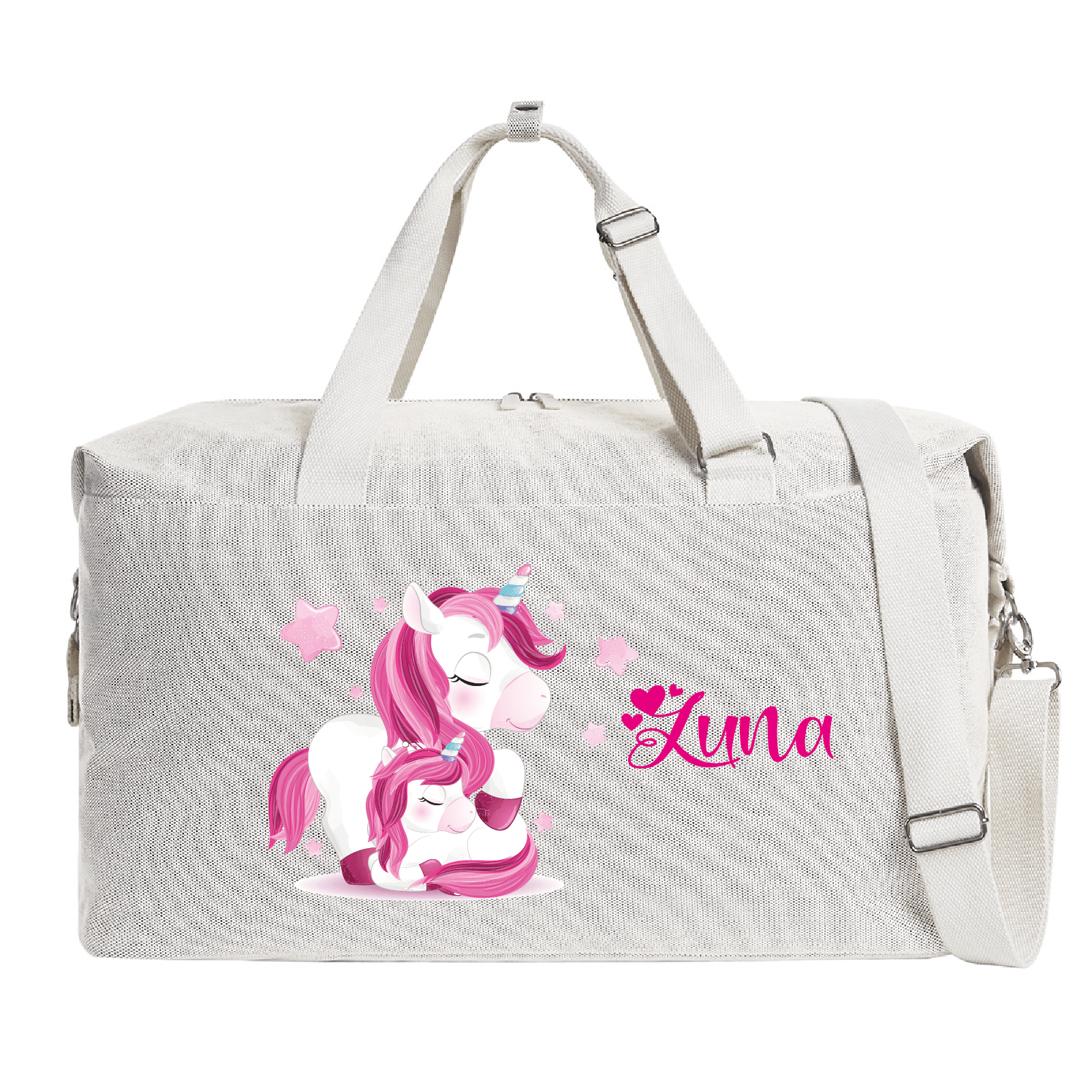 Borsone modello “Mommy” Beige Unicorno Mamma - Be Brave Boutique