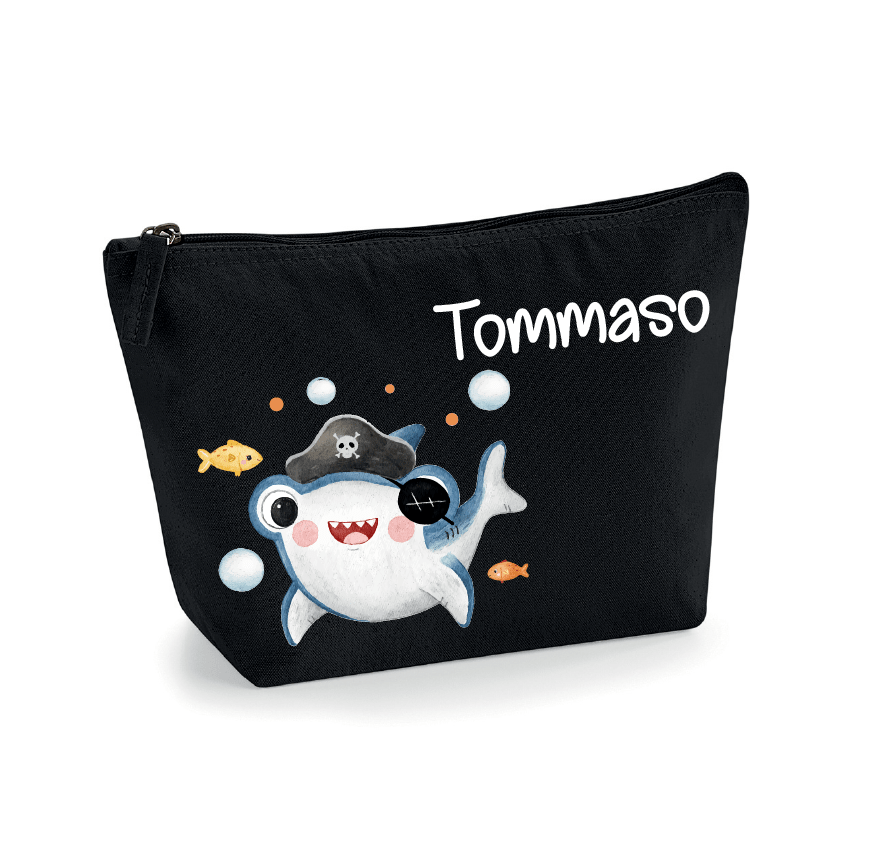 Pochette in cotone organico personalizzabile Baby Shark - Be Brave Boutique