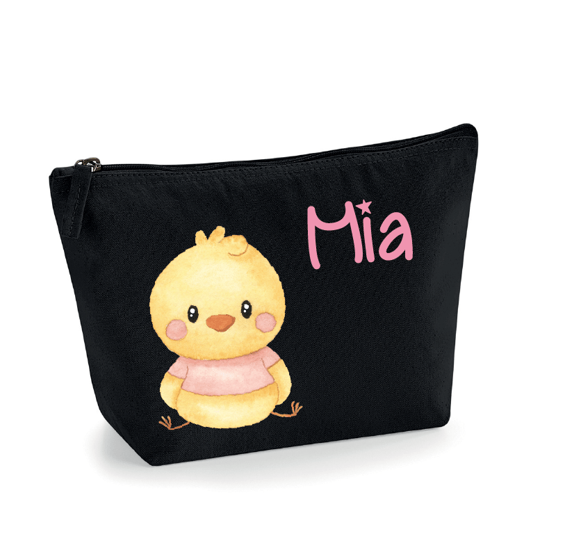 Pochette in cotone organico personalizzabile Pulcino Rosa - Be Brave Boutique