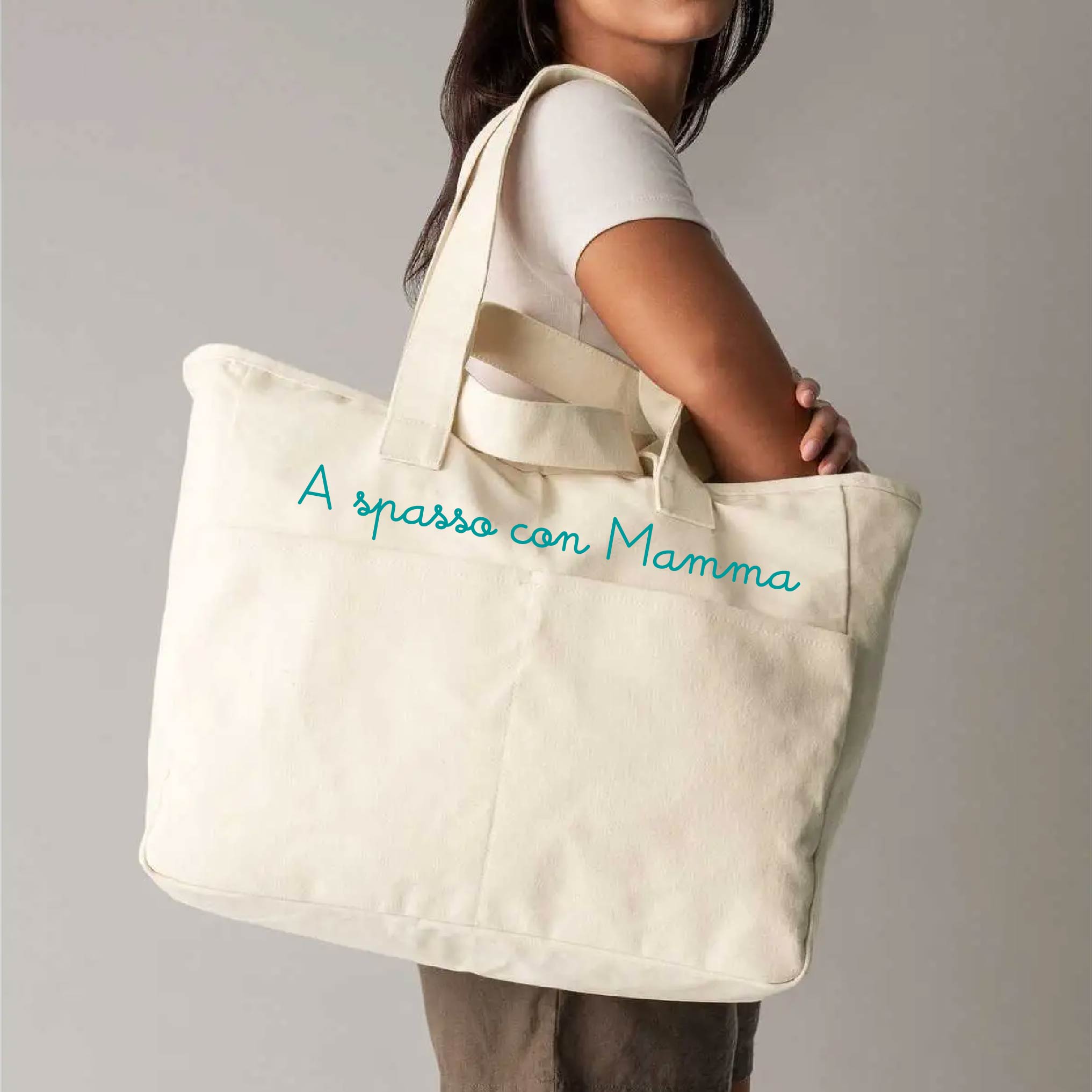 Borsa Doppio manico in tela resistente Personalizzabile - Be Brave Boutique