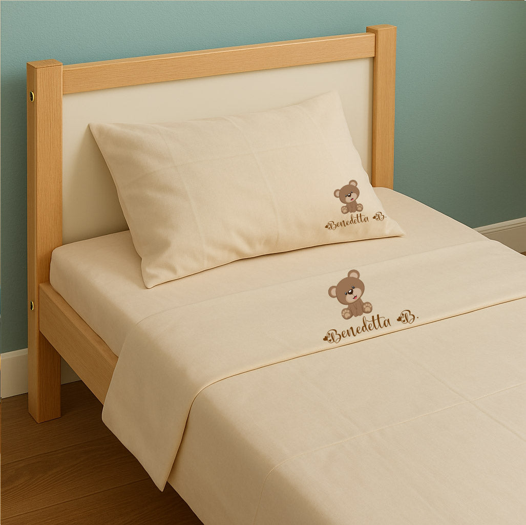 Lenzuolo personalizzabile per Asilo Sotto con ang. sopra e Federa - Be Brave Boutique