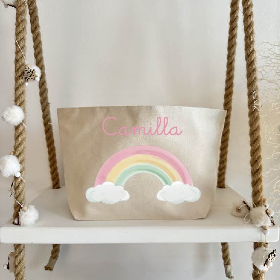 Porta Pannolini cremine personalizzato Arcobaleno - Be Brave Boutique