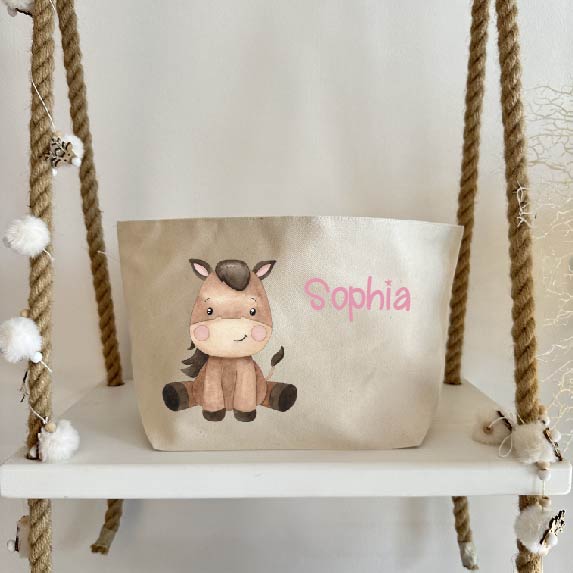 Porta Pannolini cremine personalizzato Baby Horse - Be Brave Boutique