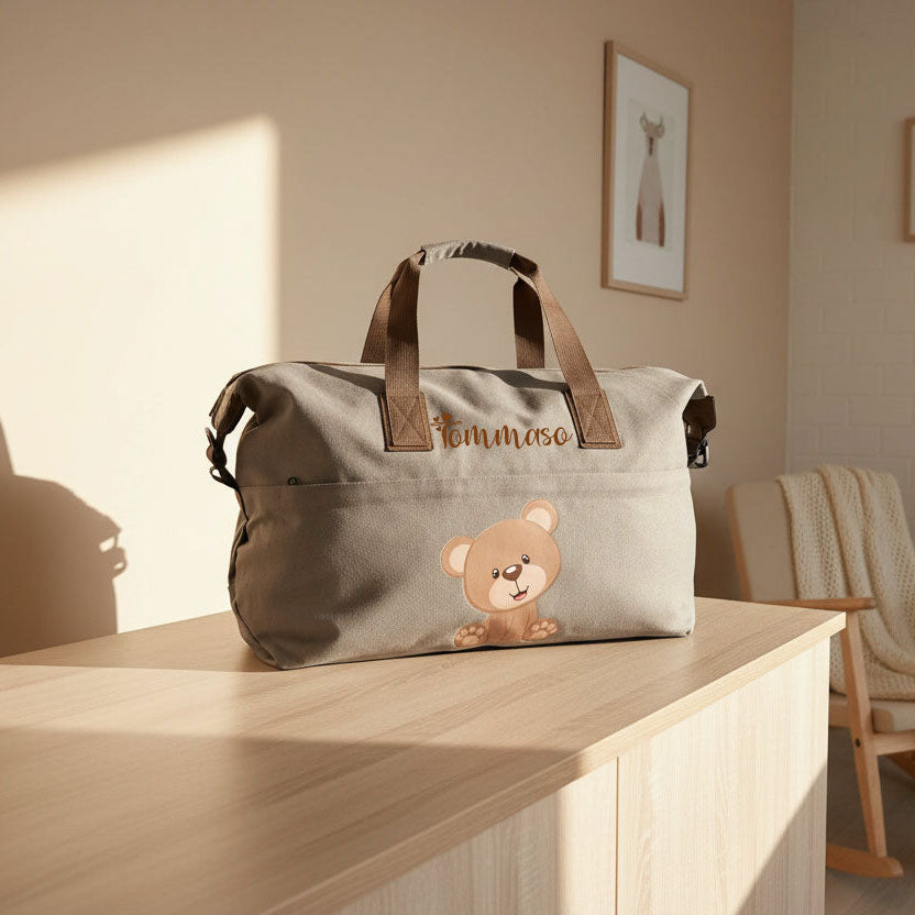 Borsa Multifunzionale adattabile al Passeggino e Personalizzabile Orsetto