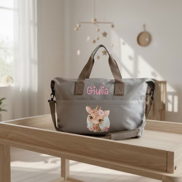 Borsa Multifunzionale adattabile al Passeggino e Personalizzabile Giraffa