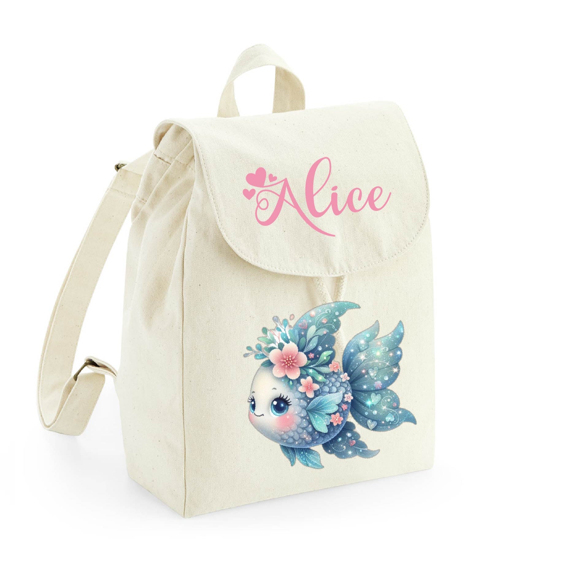 Mini Zaino in cotone Pesciolina Azzurra - Be Brave Boutique