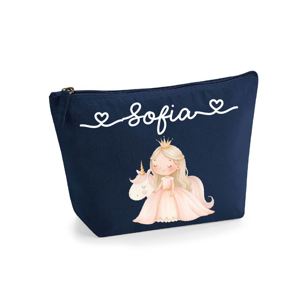 Pochette in cotone organico personalizzabile Principessa Unicorno - Be Brave Boutique