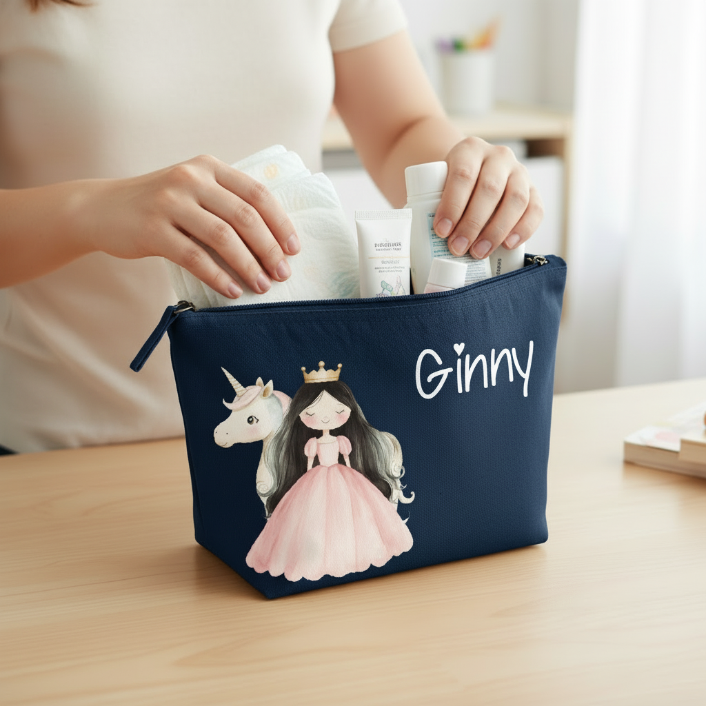 Pochette in cotone organico personalizzabile Principessa Mora - Be Brave Boutique