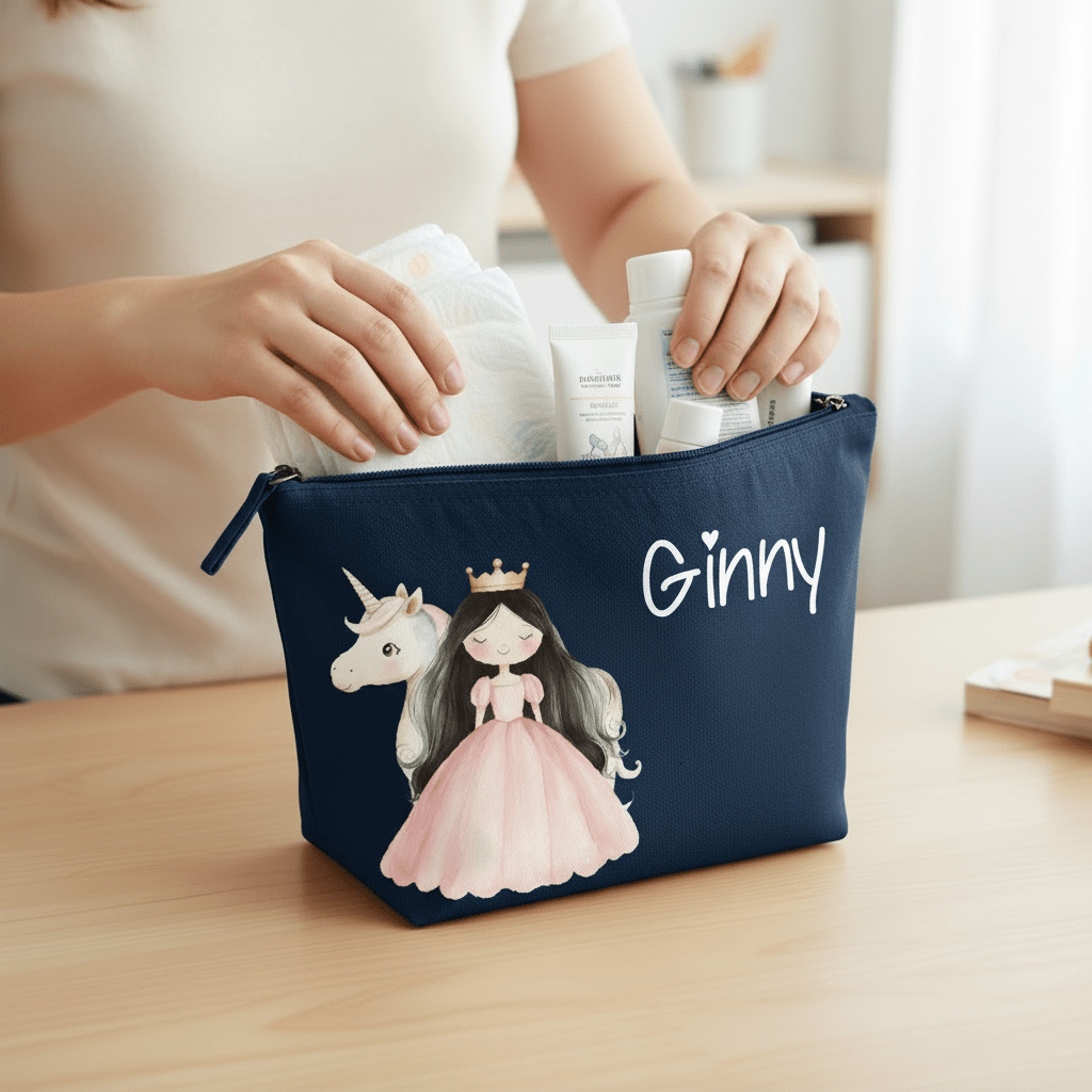 Pochette in cotone organico personalizzabile Principessa Mora - Be Brave Boutique