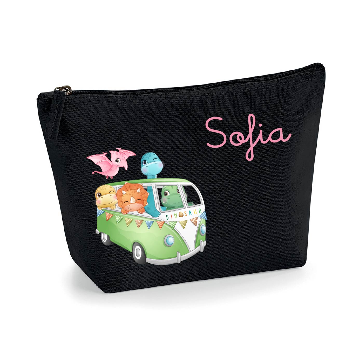 Pochette in cotone organico personalizzabile Cute Dino - Be Brave Boutique