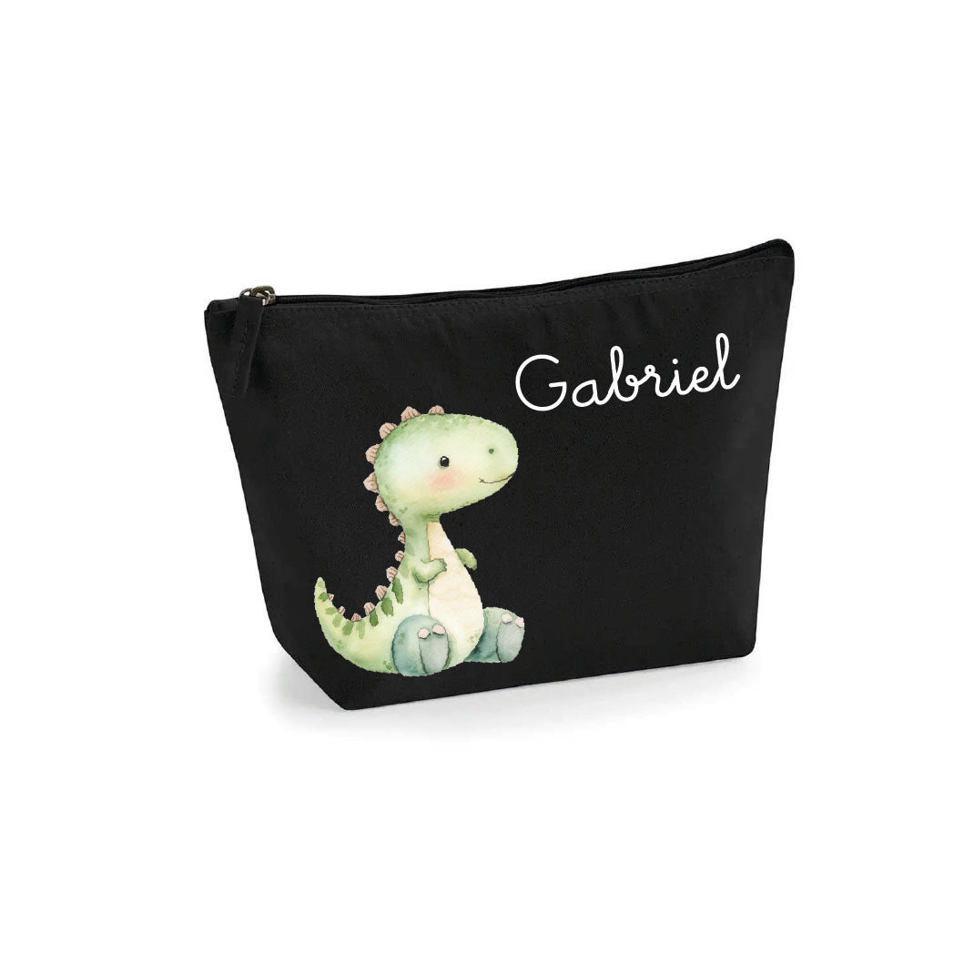 Pochette in cotone organico personalizzabile Dinosauro