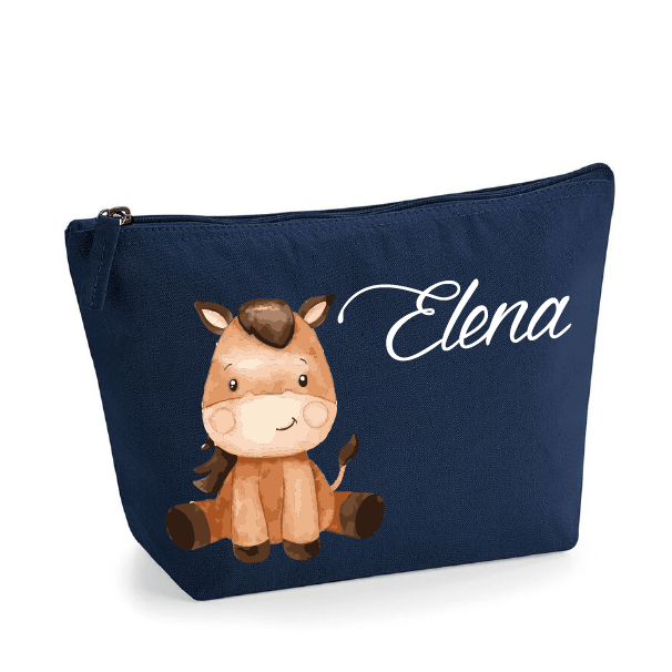 Pochette in cotone organico personalizzabile Baby Horse - Be Brave Boutique