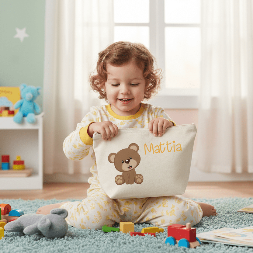 Pochette Neonato Personalizzata con Nome – Beauty Bambino Orsetto