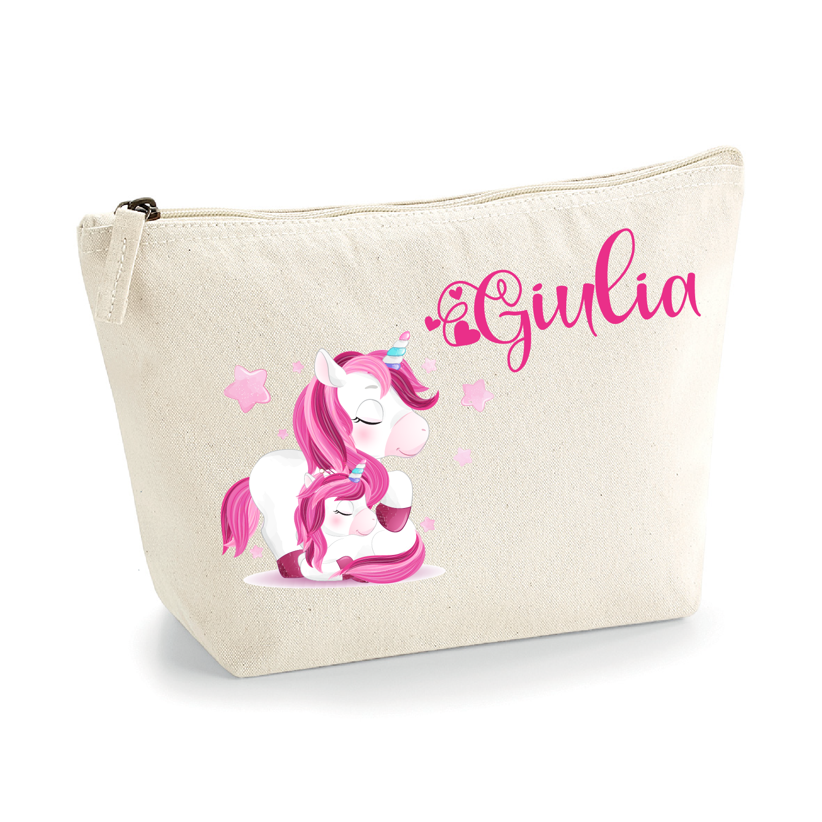 Pochette in cotone organico personalizzabile Unicorno Mamma - Be Brave Boutique