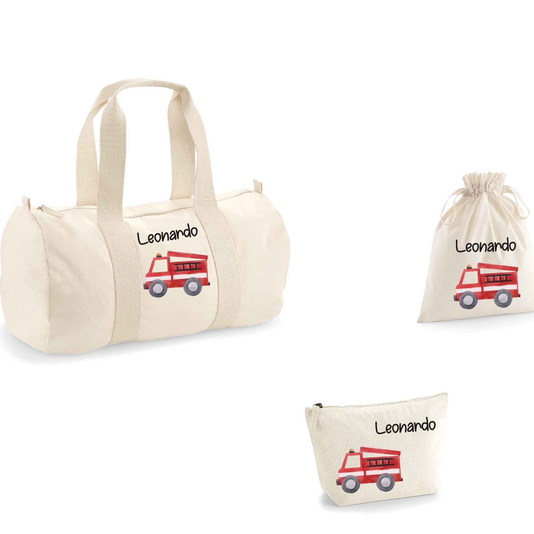 Borsone, pochette e sacchetto in cotone personalizzabile Pompieri - Be Brave Boutique