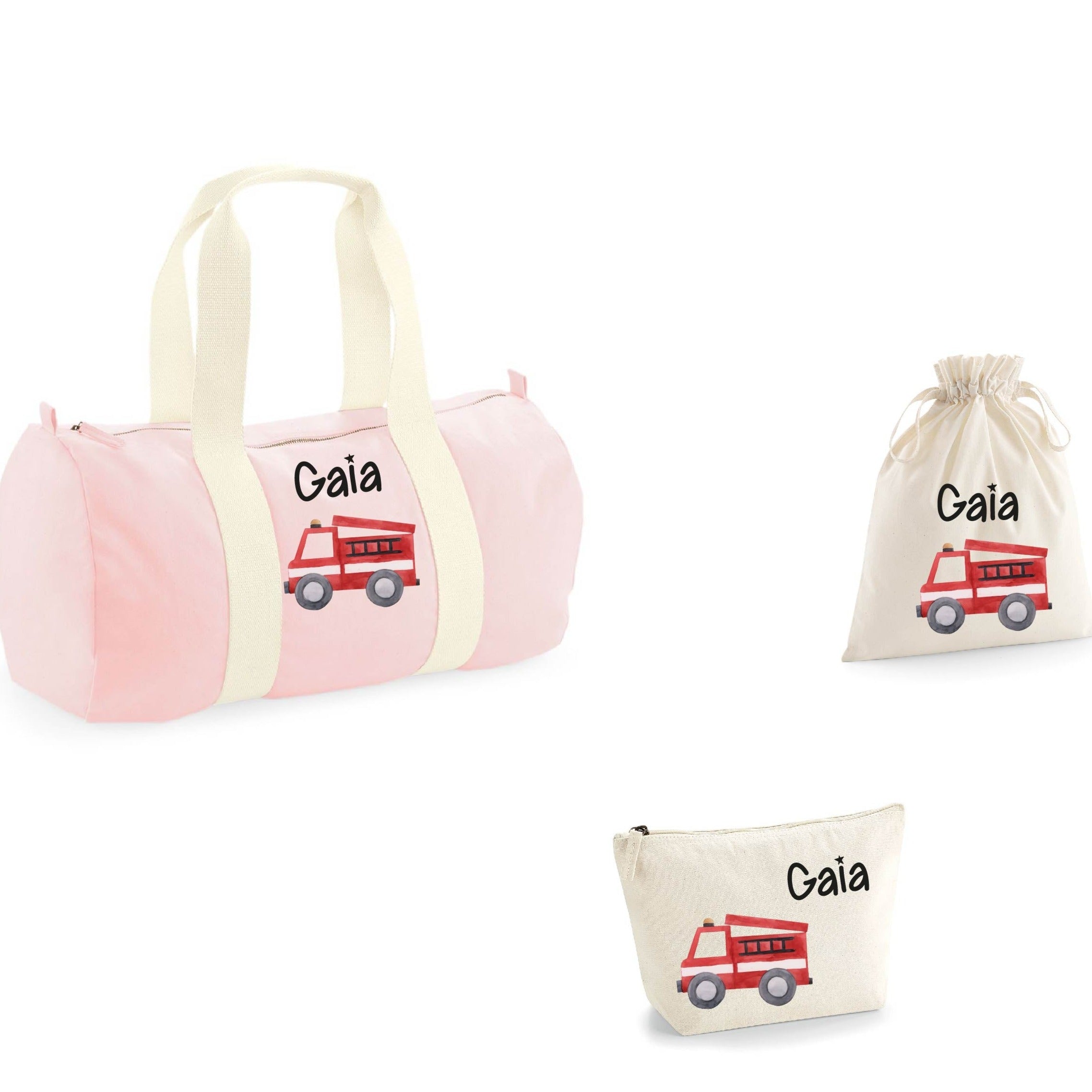 Borsone, pochette e sacchetto in cotone personalizzabile Pompieri - Be Brave Boutique