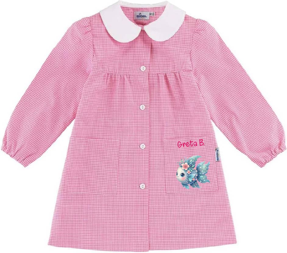 Grembiule Siggi Bimba Pesciolina Personalizzabile con nome - Be Brave Boutique